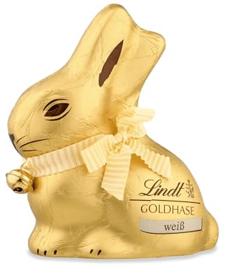 Lindt Schokolade GOLDHASE | 4 x 100 g GOLDHASE | Weiße Premium Schokolade in Hasenform zu Ostern | Osterschokolade | Schokoladengeschenk | Schokoladenhase | Osterhase