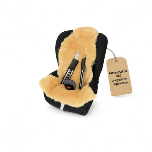 Leibersperger - Pelle di agnello – medicale – pelliccia di bambino (extra morbida) forma naturale – lettino – passeggino – borsa per il trasporto