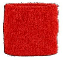 Flaggenfritze® Schweissband Einfarbig Rot, 2er Set