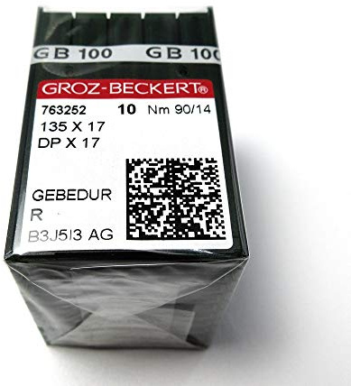 100 st Groz-Beckert Gebedur 135 x 17 Dpx17 titan symaskinsnålar (18/110)