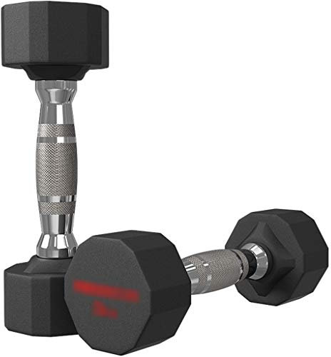 ZYCSKTL Sports Hanteln zum Kurzhanteln,Zwölf Seiten Für Männer Und Frauen, Die Mit Fest Befestigten Hantel-, Fitness- Und Haushaltsstahl-Hantelsets Aus Kunststoff Bedeckt Sind (Color : Black 3kg*2)