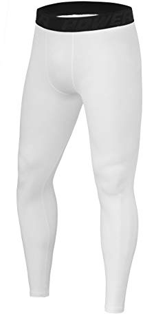 PowerLayer Men's Running Workout Thermal Compression Base Layer Leggings Tights