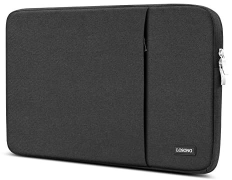 Losong Portable Monitor Case 15.6 Inch for Most 16.1/15.6 Portable Monitor | Protective Carrying Sleeve for Travel, Business, Portable Laptop Display Bag with Water Resistant, Accessory Pocket, Black