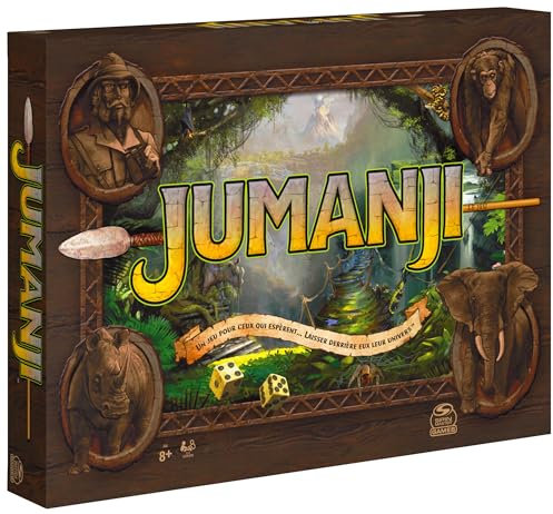 Jumanji - Jumanji Retro - Jeu de Société Famille - Jeu De Plateau avec Nombreux Défis - Ambiance du Film - Version Française - Jouet Enfant 8 Ans et +