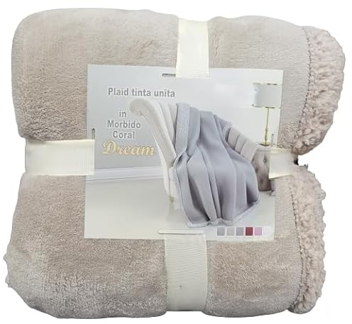 Lingerie Shop Plaid Coperta Di Pile Misura 155x200 cm Vari Colori e Fasntasie, Plaid Pile Coperta Morbidissima e Calda Letto Una Piazza e Mezzo (Fantasia 5)