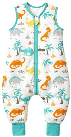 Mosebears Baby Schlafsack mit Füßen 2.5 Tog 3-4 Jahre Baumwolle Atmungsaktiv Winterschlafsack für Babys & Kleinkinder Warmer Strampelsack mit Beinen
