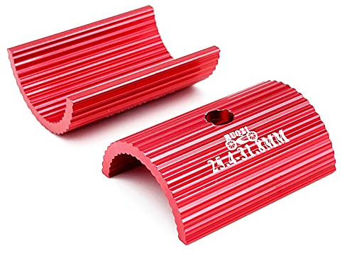 2 Stück Fahrradlenker Shim Spacer 25,4 auf 31,8mm Fahrrad Lenker Adapter | Saipor Aluminiumlegierung Bike Vorbau Shims Lenkerhülse Unterlegscheiben, Rot