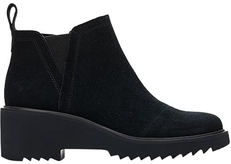 TOMS Women's Maude Ankle Boot, Black/Black Suede, 6 UK