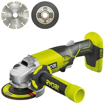 Pack RYOBI - Meuleuse d'angle R18AG-0-18V One+ - sans batterie ni chargeur - Kit 6 disques pour meuleuse RAK6AGD115-115 mm