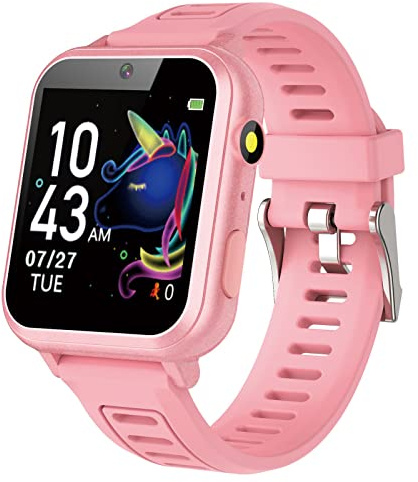 Fullove Uhren Geschenke für 7 8 9 Kinder: Kinderuhren Spielzeug ab 6 7 8 9 10+ Jahre Mädchen Smarte Uhren Kinder für 4-12+ Mädchen Smart Watch