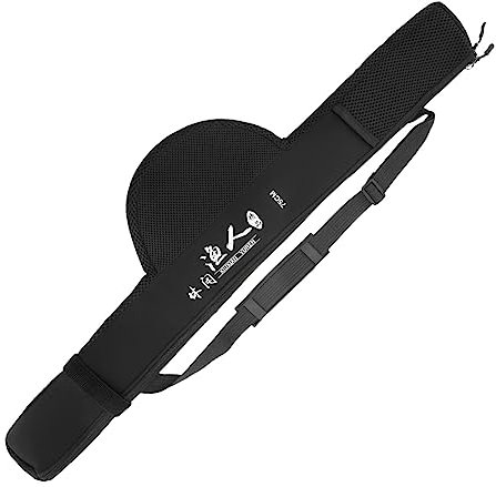 Fenteer Angelruten-Koffer, Angelruten-Tasche, tragbar, mit verstellbarem Schultergurt, zusammenklappbarer Angelruten-Koffer, Angelrolle, Aufbewahrungstasche, 75CM