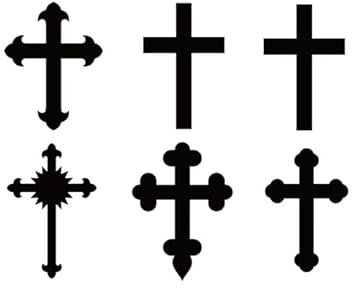 5 PCS Kräutersaft Aufkleber Kreuz Tattoo Aufkleber Retro Fancy Schlüsselbein Ohr Finger Temporäres Tattoo