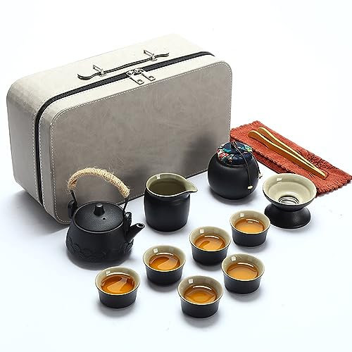 BBAUER Service a Cafe Service a The Tasse Cafe Service à thé Kung Fu de Voyage de Style Japonais, artefact de Fabrication de thé en céramique Domestique(Color:B,Size:)