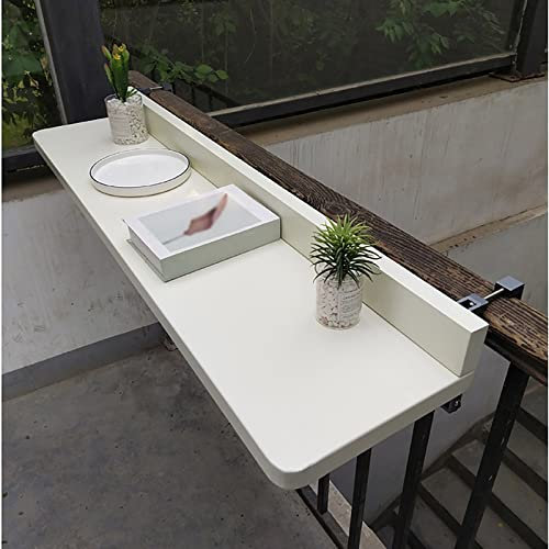 wandklapptisch klapptisch Wand wandtisch klappbar, An der Wand montierter Tisch mit Balkongeländer, Outdoor-Hängedeck-Multifunktionstisch für kleine Räume, verstellbare klappbare Beistelltis