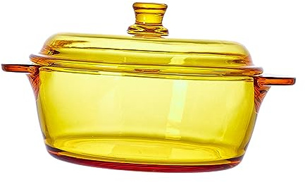 rockible Bol à salade en verre bol à soupe avec couvercle, bol à mélanger polyvalent, verre pour four cocotte en verre pour légumes, céréales, riz, 1.0L
