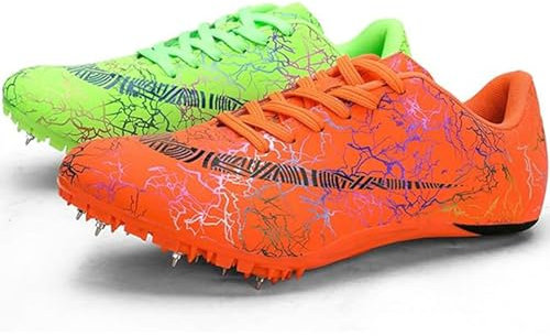 AahArya Leichtathletik Spike Lauf Sprint Schuhe Herren Licht Laufschuhe Für Sprints 8 abnehmbaren Nägel Leichtathletikschuhe mit Spikes Sprint Herren Kinder Damen Jugendsportschuhe,I,44EU