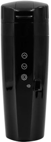 Tiardey Auto-Wasserkocher, 12 V, schnell kochend, Zigarettenanzünder, 350 ml, Reiseflasche, Touchscreen-Bedienung, einstellbare Temperatur, langanhaltende Wärmeerhaltung, Schutz vor Trockenbrand