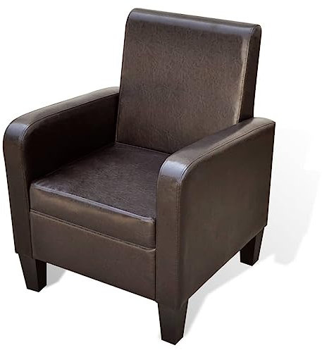 LIANGDONFC Wohnzimmer Stuhl liegestuhl、Bequemer StuhlSessel Braun KunstlederGeeignet für Arbeitszimmer, Wohnzimmer