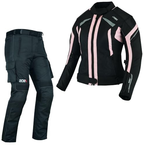 WMW WALI MOTO WEAR Damen Motorrad Jacke und Hose Damen Motorrad Roller Textil kombi Damen Motorrad Anzug Damen Motorrad Jacke und hose