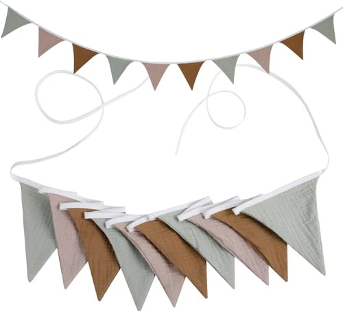 Romon Fanions Guirlande, Fanions Chambre Enfant Guirlandes pour Fêtes Bannière en Tissu De Drapeau Decoration Chambre Enfant Guirlande pour Chambre à Coucher, Fêtes Anniversaire Décoration Mariage