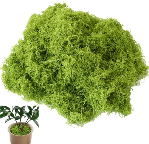 Belligern Fake Moss 100g Artificial Moss Artificial Moss for Indoor Plant Pots Artificial Moss for Crafting for Arts and Crafts Christmas and Easter Decorations Landscaping Floristry and More