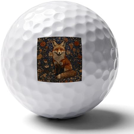 Fox in The Garden Golf Balls Personality Golf Ball for Distance And Straighter Shots Gifts for Father Husband Son