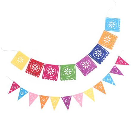 GLSTOY Mexikanisches Party-banner mit 3d-deko-buchstaben Flagge für Den Ersten Geburtstag Wimpelkette für Dekorationen
