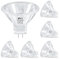 EASYIVY Bombilla Halógena GU4 12V 35W, MR11 Foco Bombilla Regulable con Cubierta de Vidrio, 35 mm Diámetro Blanco Cálido 2700K MR11 Reflector Lámpara para Luz de Pista Empotrada, Paquete de 6