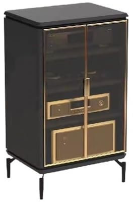 lautsprecherständer Professioneller Audioschrank, KTV-Jukebox-Schrank, Jukebox-Verstärker-Rack, Verstärkerschrank, Audio-Rack, Geräteschrank, Audio-Video-Schrank bodenständer(Schwarz,60*55*95CM)