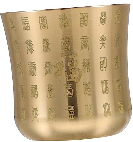 Mikinona Tazza da Tè Antica Rame Retro Tazza Piccola per Vino Design per Feste e Celebrazioni Facile Trasportare Resistente e Stabile