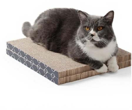 Hide & Scratch Cat Scratcher Pad – 2 Pack | Double-Sided Cardboard Refills for Our Scratching Box | Reversible Corrugated Board for Indoor Cats | Toy Mat for Kitten Claw Play & Furniture Protection