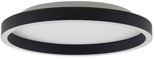 Lucande LED Deckenleuchte Rotundo dimmbar (Modern) in Schwarz (1 flammig,) - Lampe Deckenlampe Wohnzimmerleuchte