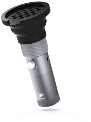 RGB LED Photography Flashlight,7500mAh Aluminum Alloy Patterned Ambient Spotlight,Portable Optical Snoot Light with 4 Color Filters with 20 Gobos for Vlog/SNS
