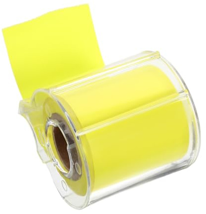 KICHOUSE Bloc-notes Adhésif Rouleau Multifonction Jaune Autocollants Mémo Repositionnables pour Bureau et Maison Surface Lisse Facile à Écrire Résidu Format Note Portable Pratique