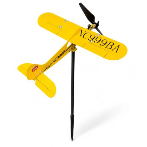 Windspiel Flugzeug, Metall Flugzeug Windspiele für Draußen Stehend Windrad Wetterfahne, Kinetische Windmühle für Hof, Garten Windrad Draußen Gartenskulptur, Geschenke für Flugliebhaber