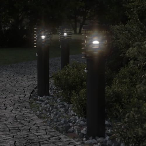 Wegeleuchte mit Bewegungsmelder Schwarz 60 cm Edelstahl IP44 PIR Sensor für Außen