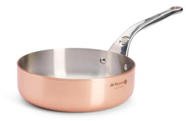 De Buyer InoCuivre 6430.20, Padella in rame e acciao inox 2mm, Ø 20cm
