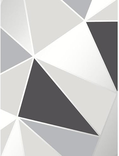 Fine Decor FD41994 UK Apex Geo Sidewall Wallpaper, Black/Silver