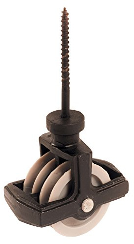 Charles Watson Double Screw Cast Pulley Nylon Wheel, 44mm Black