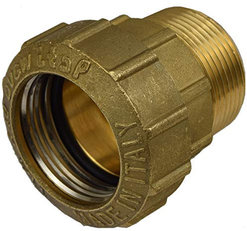 Agora-Tec Messing Fitting Kupplung 40 mm x 1 1/4 Zoll AG (41,9 mm) für PE-Rohr 40 mm