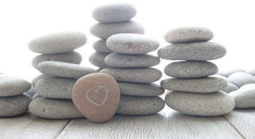 DIY Art Studio 25 Stück Meereskiesel, ~ 1 kg Steine, verschiedene Formen, 3-5 cm, Pastelltöne