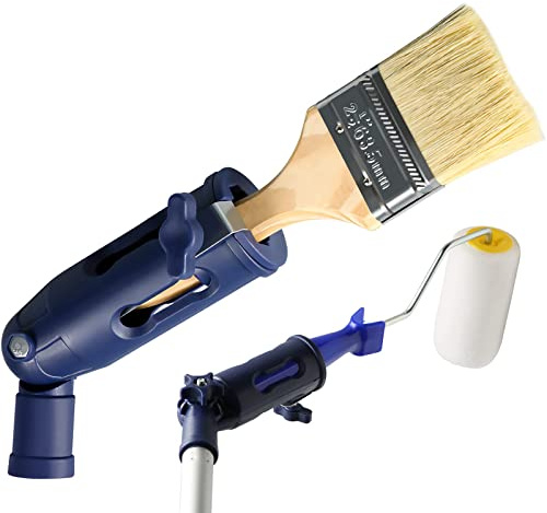 Aolamegs Multi-Angle Paint Brush Extension Tool for High Ceilings,Suitable for Fixing On Standard Threaded Extension Rod