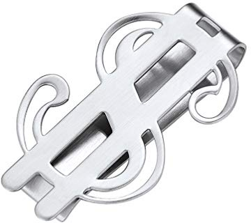 PROSTEEL Herren Geldclip Geldklammer mit Dollar Zeichen Edelstahl Visitenkarte Kreditkarte Geldscheine Brieftasche Halter Weihnachten Jahrestag