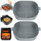 BYKITCHEN Silicone Air Fryer Liner Square, 2 Pack 8 Inch Air Fryer Silicone Inserts, Silicone Baking Basket/Tray, Air Fryer Accessories for COSORI, Ninja, Tower, Tefal, Philips Air Fryer