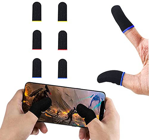 5RIDGE Manchons de jeu pour jeux mobiles, fonctionnement fluide, anti-transpiration, extrêmement fins, compatibles avec les téléphones portables et tablettes (multicolore)