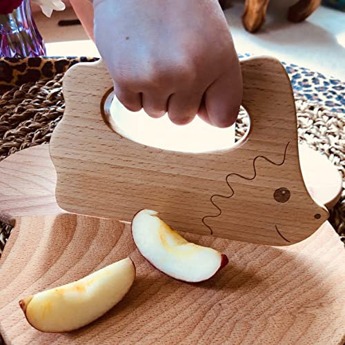 GoBobos Toddler Knife for Chopping - Plastic Free! Montessori Educational Tool (14 cm x 10 cm)
