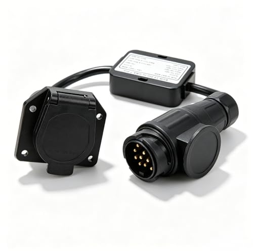 13-poliger Runder Anhänger-Lichtkonverter, Anhänger-Stecker, 13-poliger auf 7-poliger Stecker, Runder Stecker, Runder 13-poliger Stecker auf 7-poliger Anhänger-Adapter Für 7-poligen Anhänger-Verkabelu
