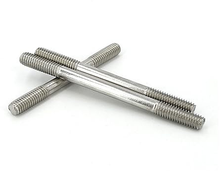 TULDYS WALENI 2 Stück Doppelendgewindestange M3 M4 M5 M6 M8 304 A2 Edelstahl Kopflose Stehbolzen Schraubenstange Zahnstange Doppelkopf-Gewindestange(20mm,M8)