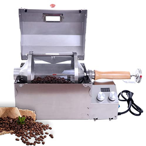 Macchina Commerciale, tostatrice caffè Completamente Automatica, tostatrice per Chicchi di caffè a Tamburo da 300 g, tostatrice per Chicchi di caffè Professionale da 1200 W per la
