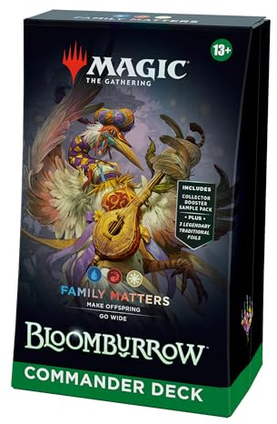 Magic: The Gathering Bloomburrow Commander Deck - Family Matters (100-Card Deck, 2-Card Collector Booster Sample Pack + Accessories)